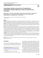 Gynecologists' attitudes toward and use of complementary and integrative medicine approaches: results of a national survey in Germany