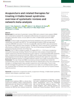Acupuncture and related therapies for treating irritable bowel syndrome: overview of systematic reviews and network meta-analysis