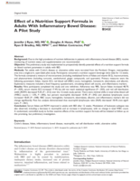 Effect of a Nutrition Support Formula in Adults With Inflammatory Bowel Disease: A Pilot Study
