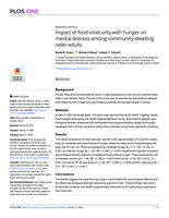 Impact of food insecurity with hunger on mental distress among community-dwelling older adults