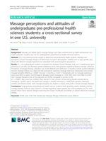 Massage perceptions and attitudes of undergraduate pre-professional health sciences students: a cross-sectional survey in one U.S. university