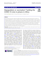 Letter to the Editor: Depopulation or vaccination? Tackling the COVID-19 crisis in prisons in Africa