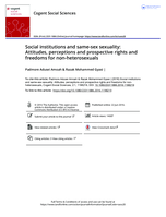 Social institutions and same-sex sexuality: Attitudes, perceptions and prospective rights and freedoms for non-heterosexuals
