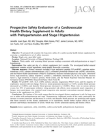 Prospective Safety Evaluation of a Cardiovascular Health Dietary Supplement in Adults with Prehypertension and Stage I Hypertension