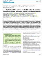 An Australian blue carbon method to estimate climate change mitigation benefits of coastal wetland restoration