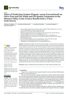 Effect of Production System (Organic versus Conventional) on Olive Fruit and Oil Yields and Oil Quality Parameters in the Messara Valley, Crete, Greece; Results from a 3-Year Farm Survey
