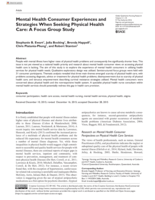 Mental Health Consumer Experiences and Strategies When Seeking Physical Health Care: A Focus Group Study