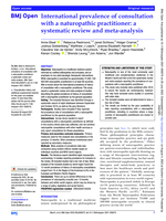 International prevalence of consultation with a naturopathic practitioner: a systematic review and meta-analysis