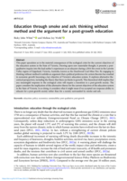 Education through smoke and ash: thinking without method and the argument for a post-growth education