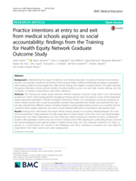 Practice intentions at entry to and exit from medical schools aspiring to social accountability: findings from the Training for Health Equity Network Graduate Outcome Study