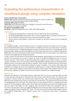 Evaluating the performance characteristics of mouldboard plough using computer simulation