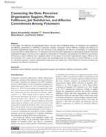 Connecting the Dots: Perceived Organization Support, Motive Fulfilment, Job Satisfaction, and Affective Commitment Among Volunteers