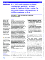 RAPID-2 study protocol: a cluster randomised feasibility trial of a midwife facilitated intervention for pregnant women with symptoms of mild to moderate anxiety