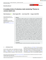 A scoping review of voluntary male mentoring: themes to connect adult men