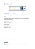 Issues with health student pre-placement clinical compliance: a mixed methods study