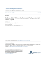 Settler-on-Settler Violence:  Ritual Protocols in YouTube Street Fight Videos - paper 1