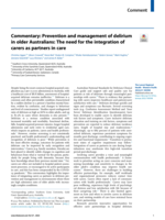 Commentary: Prevention and management of delirium in older Australians: The need for the integration of carers as partners in care