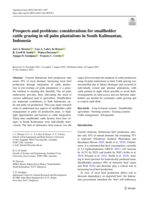 Prospects and problems: considerations for smallholder cattle grazing in oil palm plantations in South Kalimantan, Indonesia