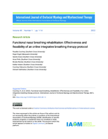 Functional nasal breathing rehabilitation: Effectiveness and feasibility of an online integrative breathing therapy protocol