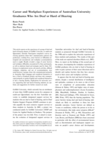 Career and workplace experiences of Australian university graduates who are deaf or hard of hearing