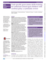 Task-specific gross motor skills training for ambulant school-aged children with cerebral palsy: a systematic review
