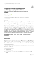 An affective cartography of choice, aspiration and belonging; mapping students  feelings during an Australian rural student science exchange program