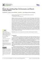 Bench, Bar, and Ring Dips: Do Kinematics and Muscle Activity Differ?