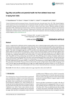 Egg fatty acid profiles and potential health risk from defatted insect meal in laying hens’ diets