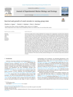 Survival and growth of coral recruits in varying group sizes