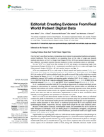 Editorial: Creating Evidence From Real World Patient Digital Data