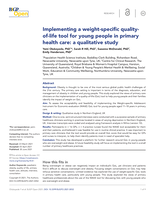 Implementing a weight-specific quality-of-life tool for young people in primary health care: a qualitative study