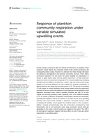 Response of plankton community respiration under variable simulated upwelling events