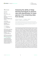 Assessing the ability of deep learning techniques to perform real-time identification of shark species in live streaming video from drones