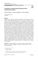 Competition in a Mixed-Species Planting with Four Contrasting Tree Species