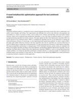 A novel metaheuristic optimisation approach for text sentiment analysis