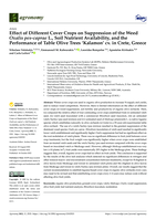 Effect of Different Cover Crops on Suppression of the Weed Oxalis pes-caprae L., Soil Nutrient Availability, and the Performance of Table Olive Trees ‘Kalamon’ cv. in Crete, Greece