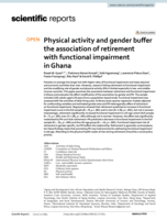 Physical activity and gender buffer the association of retirement with functional impairment in Ghana