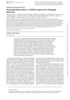 Promoting Open Science: A Holistic Approach to Changing Behaviour