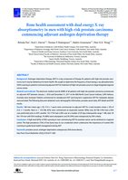 Bone health assessment with dual energy X-ray absorptiometry in men with high-risk prostate carcinoma commencing adjuvant androgen deprivation therapy