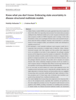 Know what you don't know: Embracing state uncertainty in disease-structured multistate models