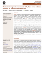 Plantation tree growth responses to P, N, K and minor and trace elements on low fertility savanna soils