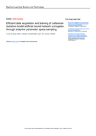 Efficient data acquisition and training of collisional-radiative model artificial neural network surrogates through adaptive parameter space sampling
