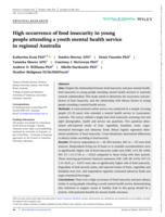 High occurrence of food insecurity in young people attending a youth mental health service in regional Australia