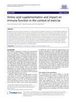Amino acid supplementation and impact on immune function in the context of exercise