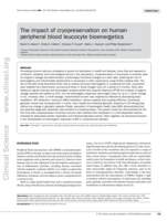 The impact of cryopreservation on human peripheral blood leucocyte bioenergetics