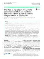 The effect of cigarette smoking, alcohol consumption and fruit and vegetable consumption on IVF outcomes: a review and presentation of original data