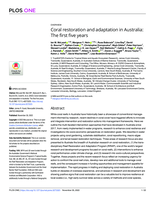Coral restoration and adaptation in Australia: The first five years