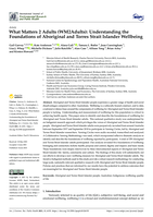 What Matters 2 Adults (WM2Adults): Understanding the Foundations of Aboriginal and Torres Strait Islander Wellbeing