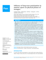 Influence of long-term participation in amateur sports on physical posture of teenagers