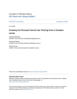 Greening the Personal Internet Use: Findings from a literature review